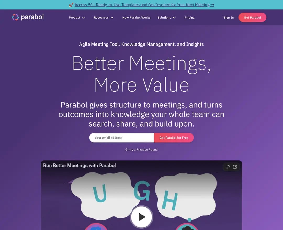 Parabol — IT/스타트업 플랫폼 웹사이트 디자인 레퍼런스