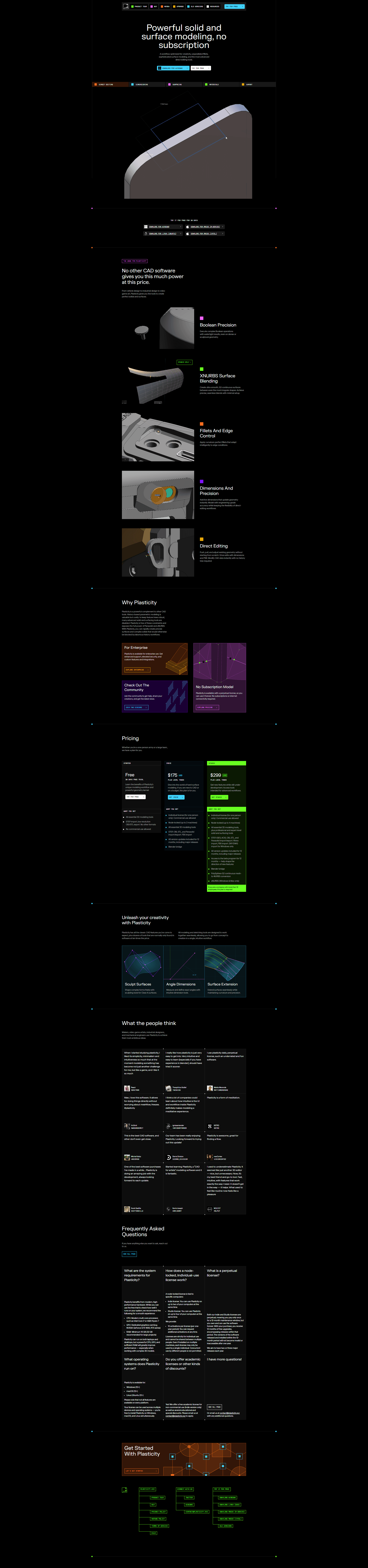 Plasticity — IT/스타트업 플랫폼 웹사이트 디자인 레퍼런스 스크린샷 1