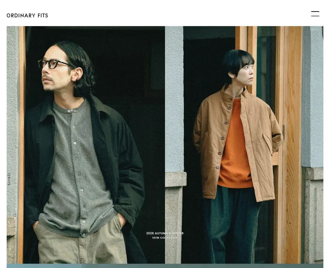 ORDINARY FITS — 패션 쇼핑몰 웹사이트 디자인 레퍼런스