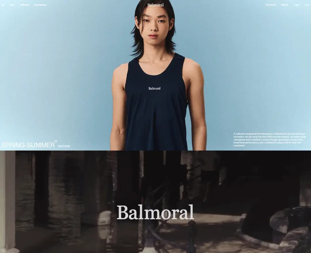 Balmoral — 패션 쇼핑몰 웹사이트 디자인 레퍼런스