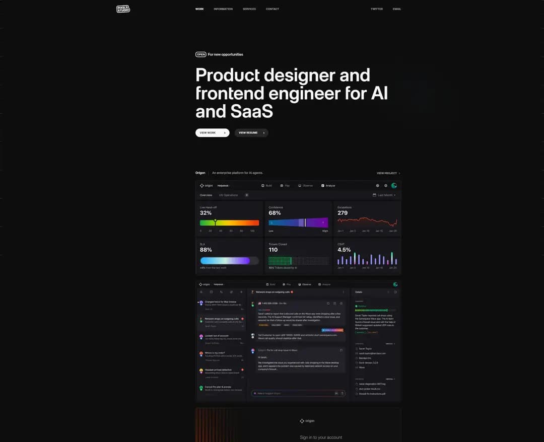 Pixels Studio — IT/스타트업 포트폴리오 웹사이트 디자인 레퍼런스