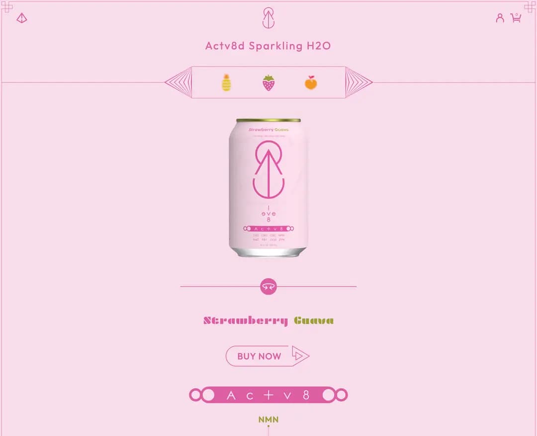 Elev8 H2O — 카페/음식 쇼핑몰 웹사이트 디자인 레퍼런스
