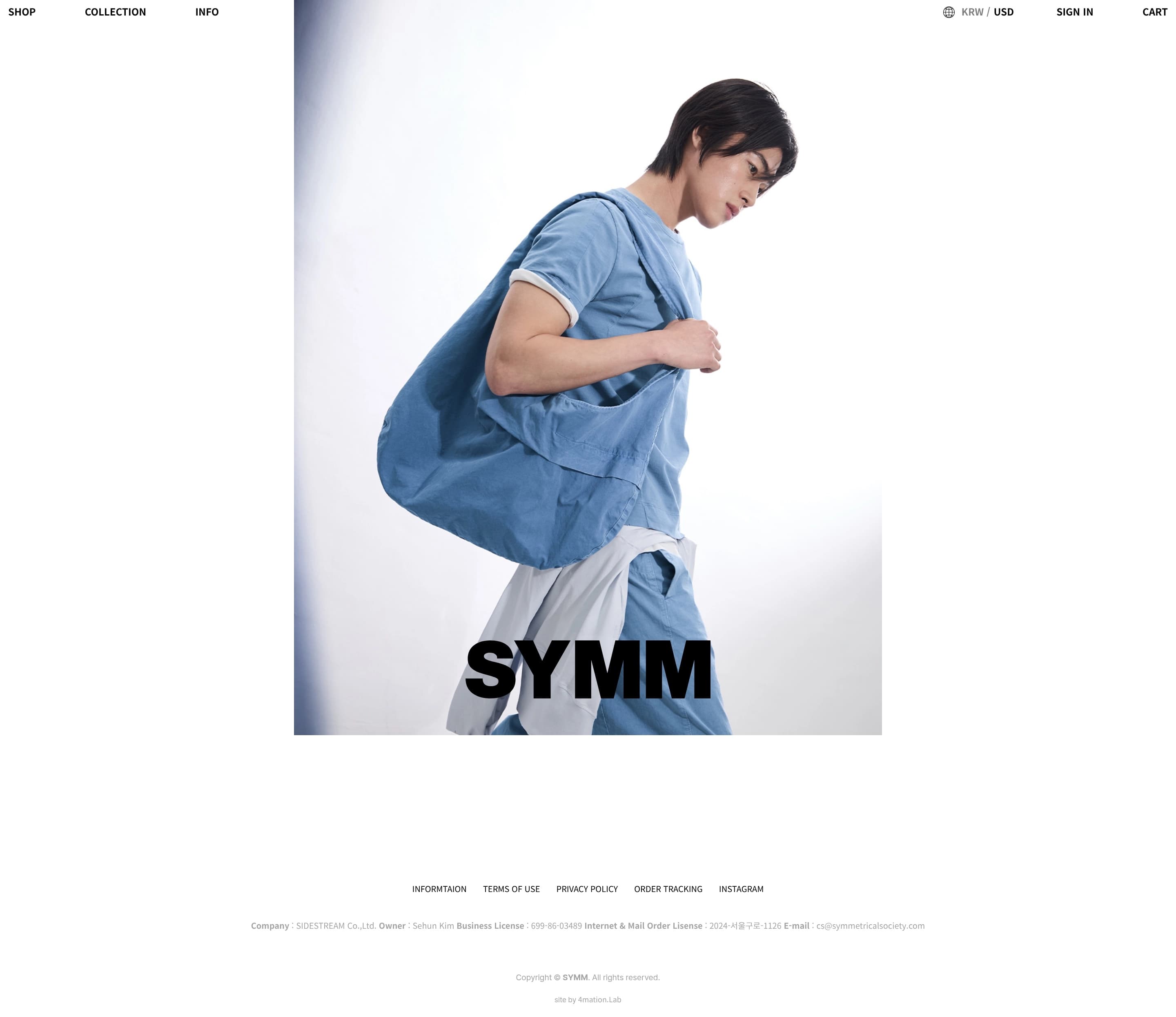SYMM — 패션 쇼핑몰 웹사이트 디자인 레퍼런스