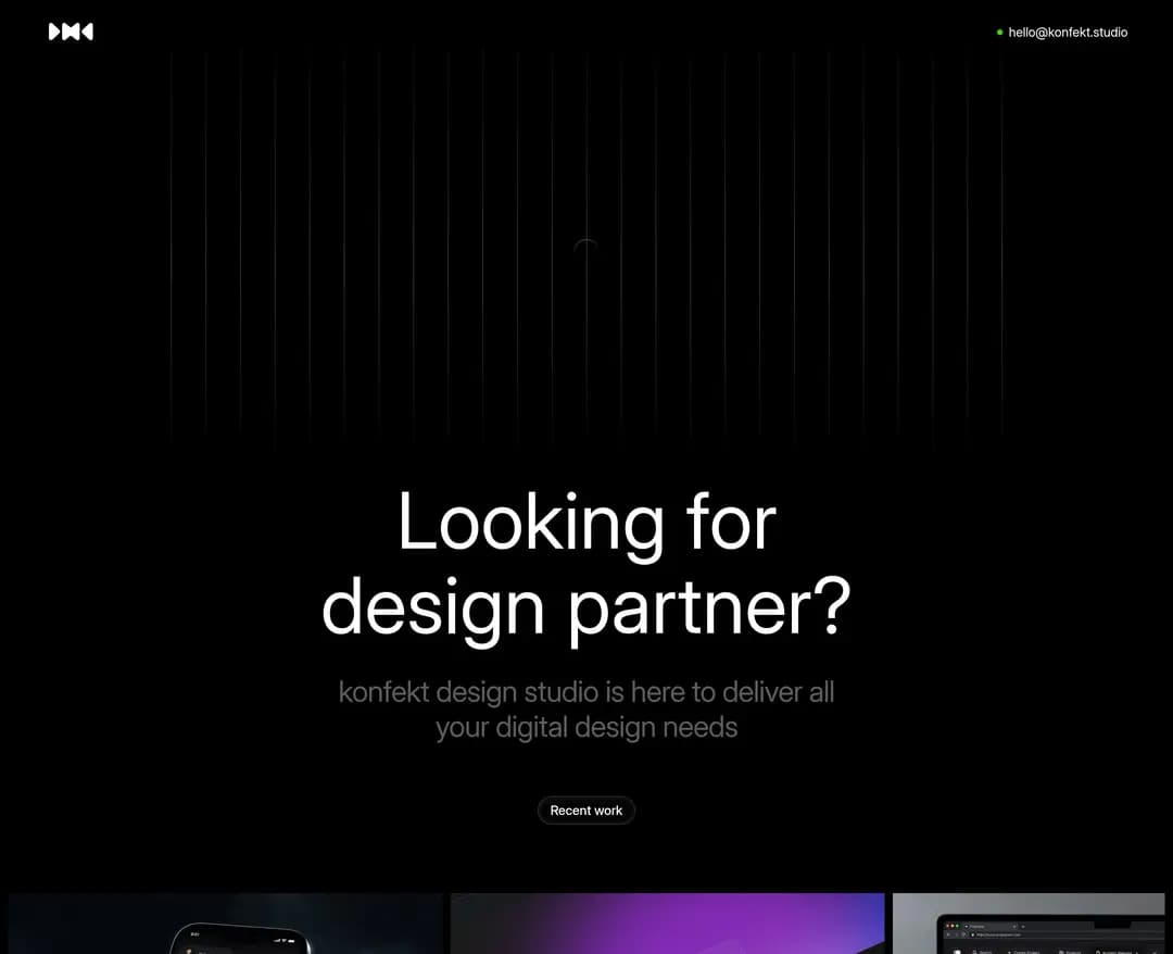 konfekt - design studio — IT/스타트업 포트폴리오 웹사이트 디자인 레퍼런스