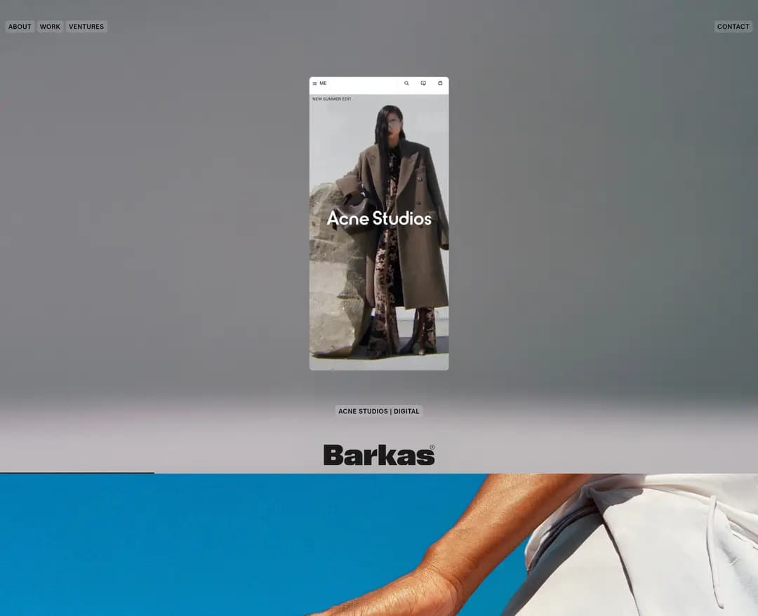Barkas — IT/스타트업 포트폴리오 웹사이트 디자인 레퍼런스