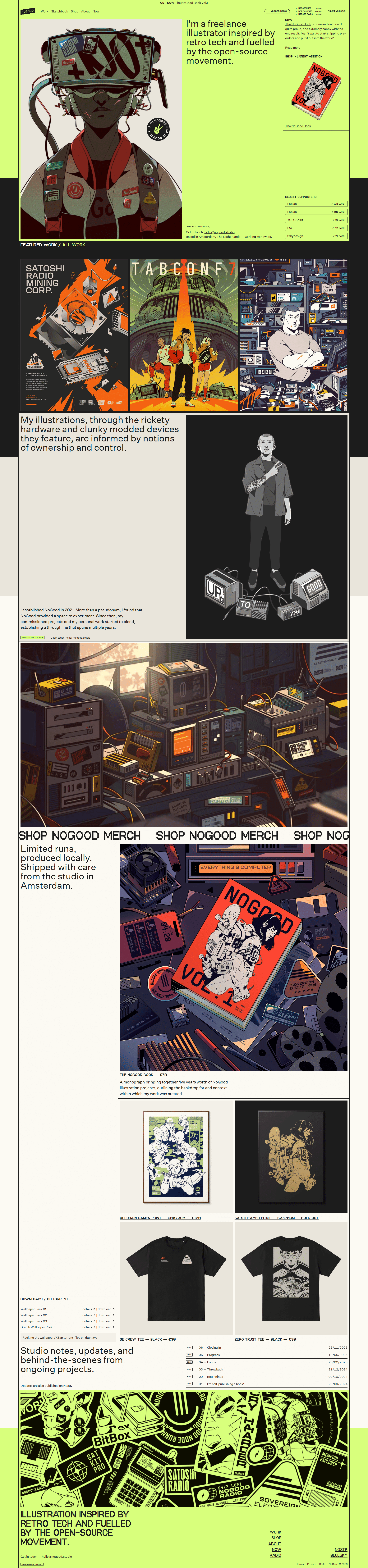 NoGood — IT/스타트업 포트폴리오 웹사이트 디자인 레퍼런스 스크린샷 1