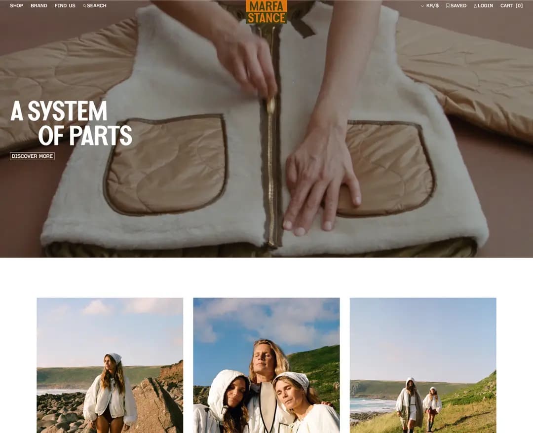 MARFA — 패션 쇼핑몰 웹사이트 디자인 레퍼런스
