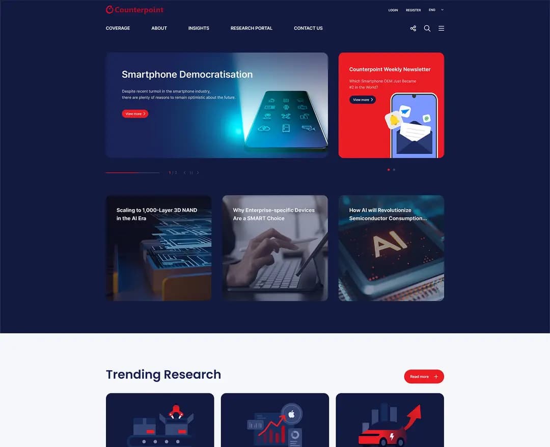 Counter Pointer Research — IT/스타트업 브랜드/기업 웹사이트 디자인 레퍼런스