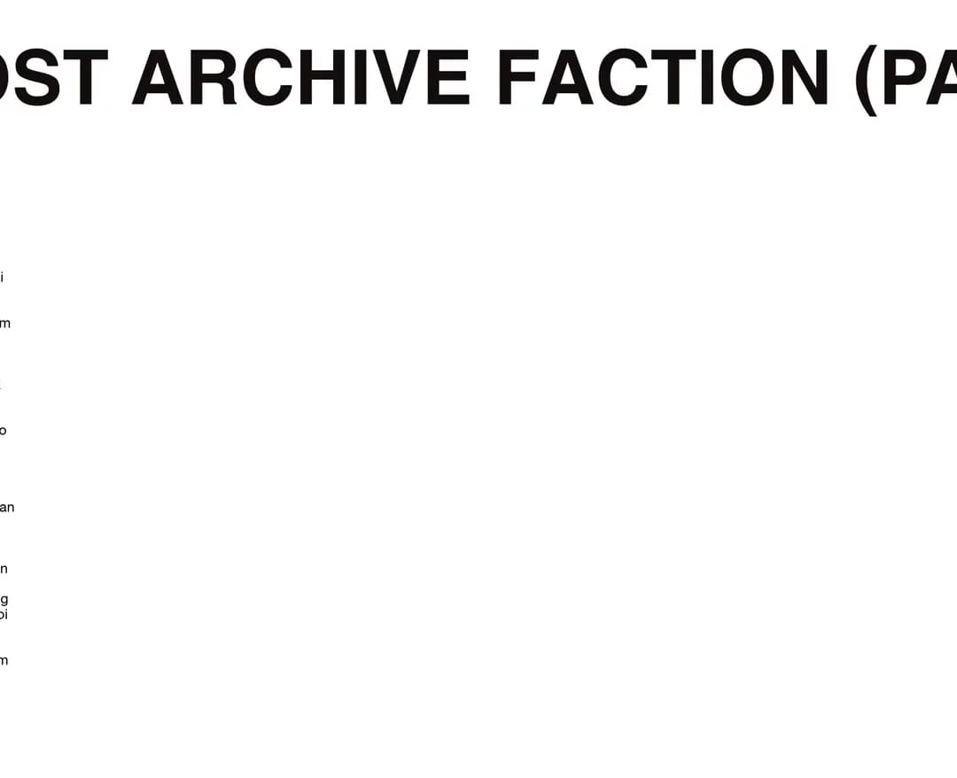 POST ARCHIVE FACTION (PAF) — 패션 쇼핑몰 웹사이트 디자인 레퍼런스
