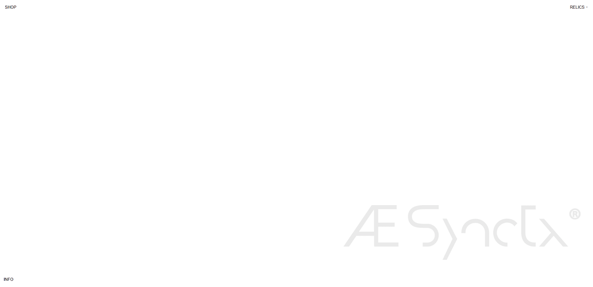 Aesynctx INTL — 패션 쇼핑몰 웹사이트 디자인 레퍼런스 스크린샷 1