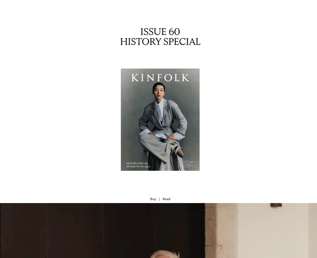 Kinfolk — 기타 콘텐츠 웹사이트 디자인 레퍼런스