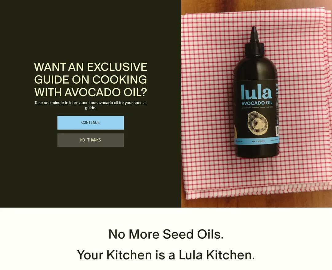 Lula Avocado Oil — 라이프스타일 쇼핑몰 웹사이트 디자인 레퍼런스