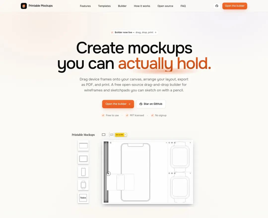Printable Mockups — IT/스타트업 플랫폼 웹사이트 디자인 레퍼런스