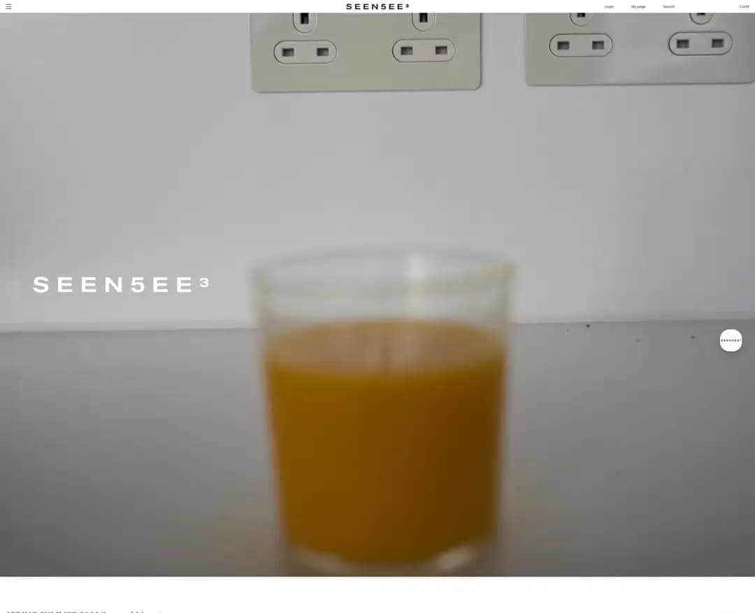 SEEN5EE — 패션 쇼핑몰 웹사이트 디자인 레퍼런스