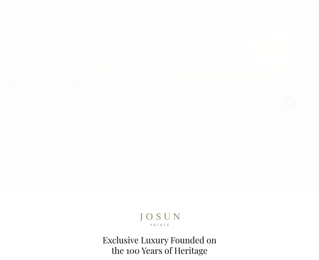 JOSUN PALACE — 여행/호텔 소개 웹사이트 디자인 레퍼런스