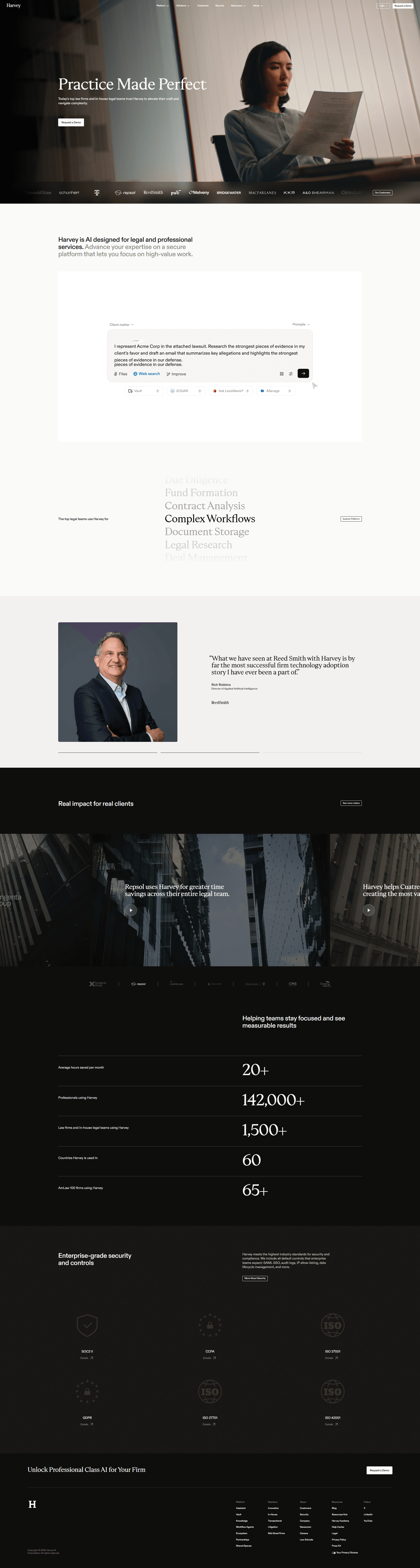 Harvey — IT/스타트업 플랫폼 웹사이트 디자인 레퍼런스 스크린샷 1