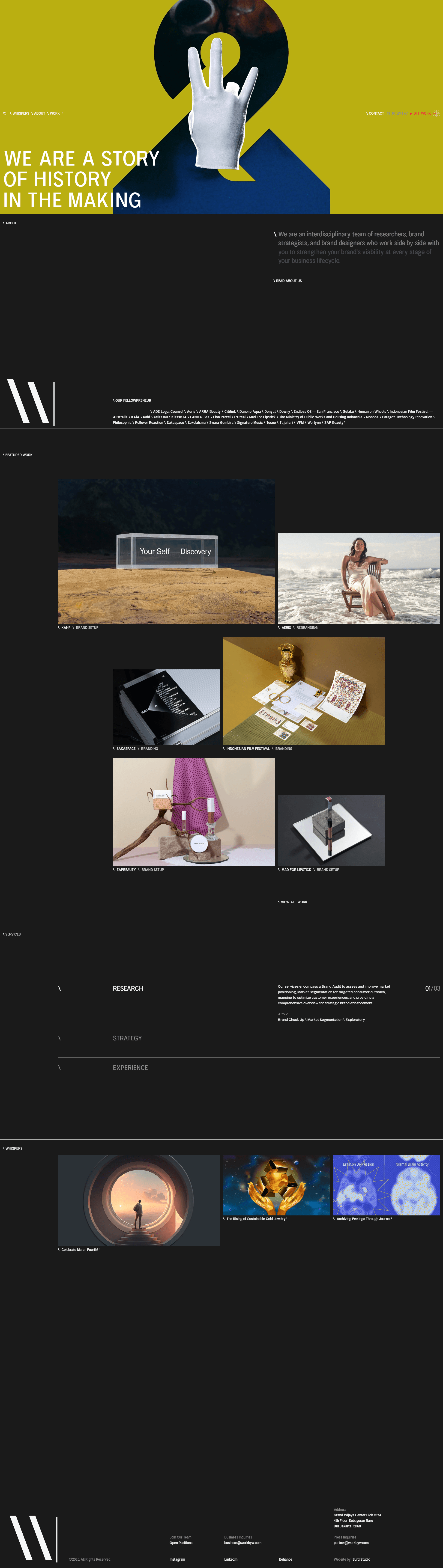 workbyw — 기타 소개 웹사이트 디자인 레퍼런스 스크린샷 1