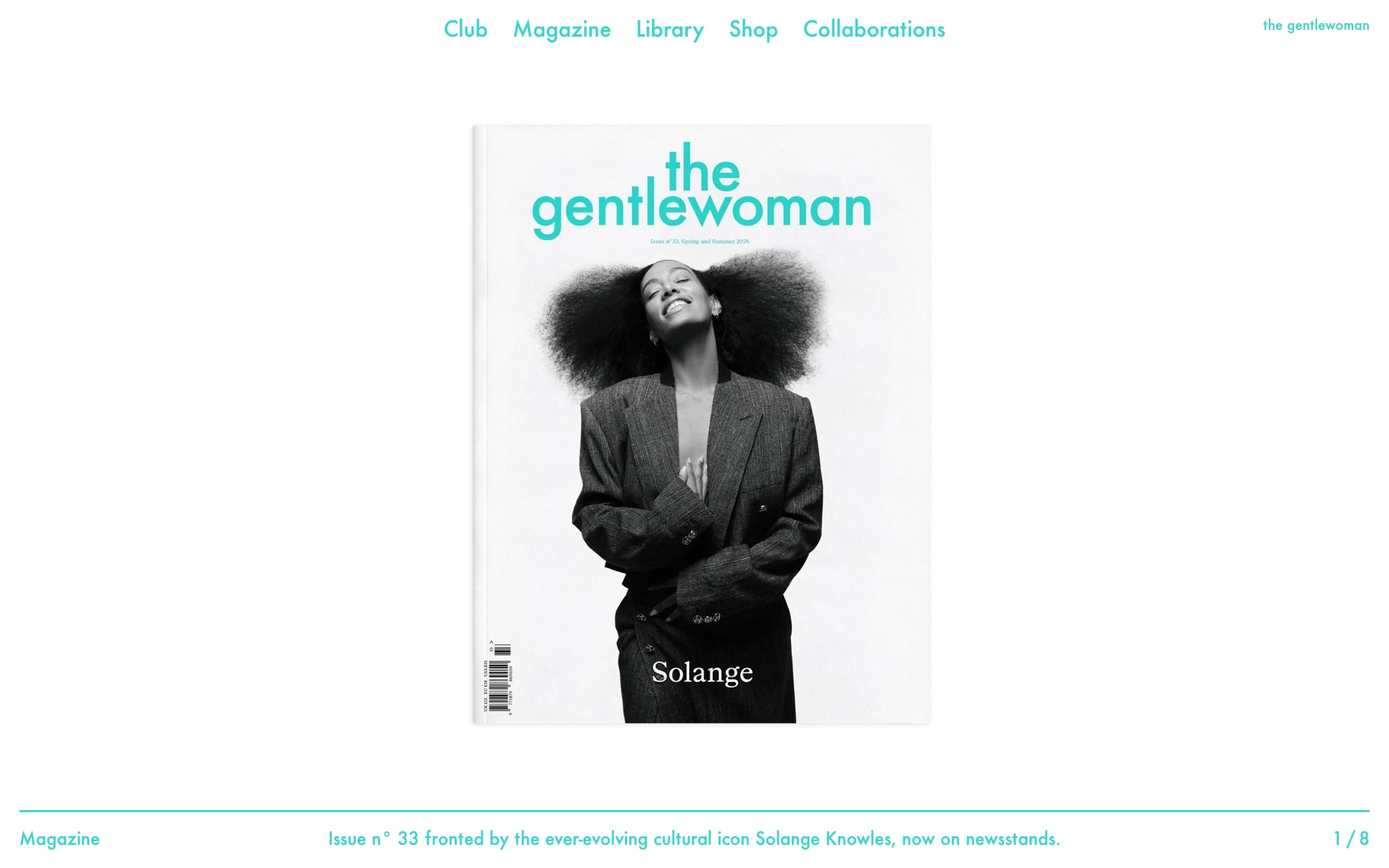 The Gentlewoman — 기타 콘텐츠 웹사이트 디자인 레퍼런스