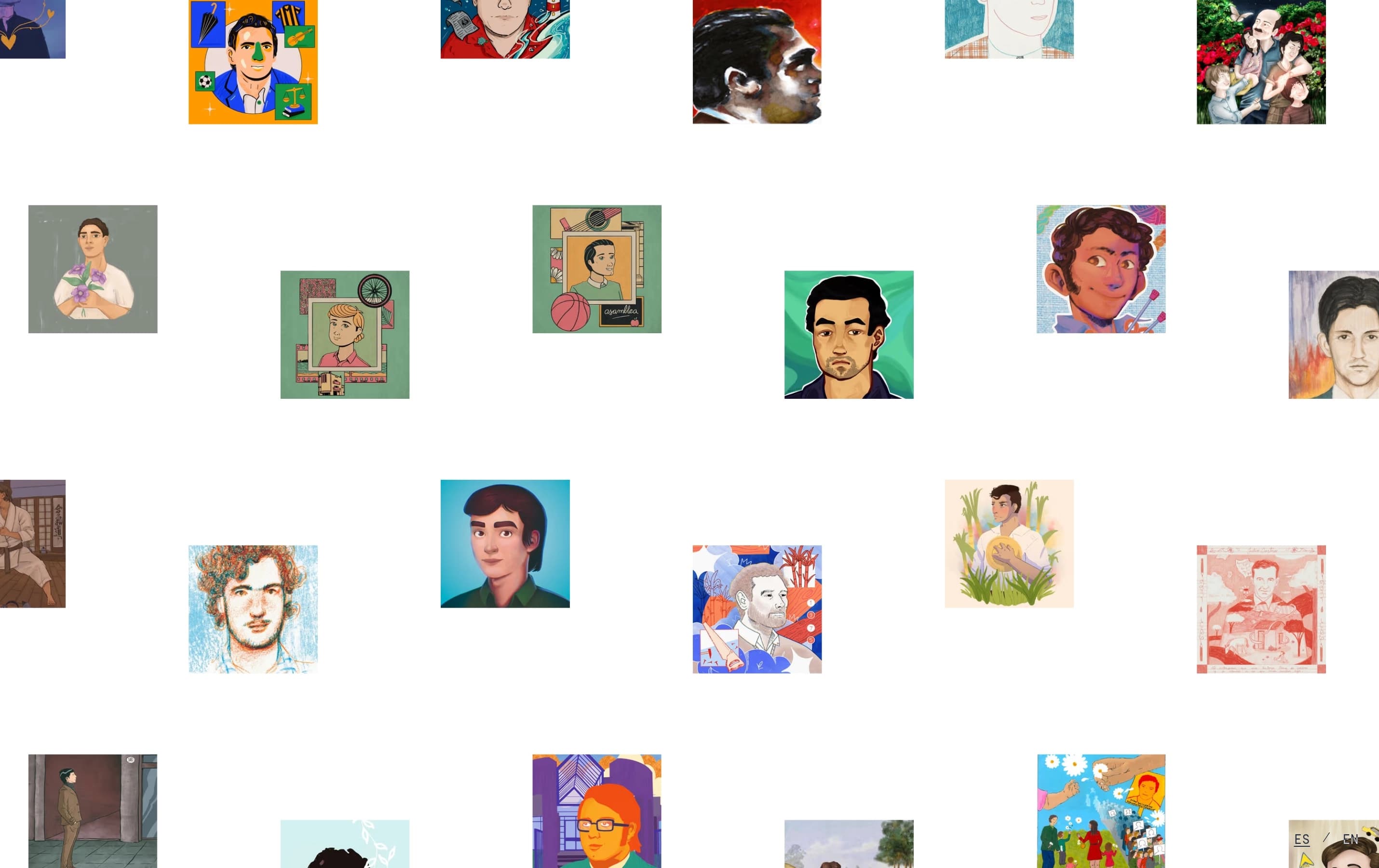 197 Historias Ilustradas — 기타 소개 웹사이트 디자인 레퍼런스