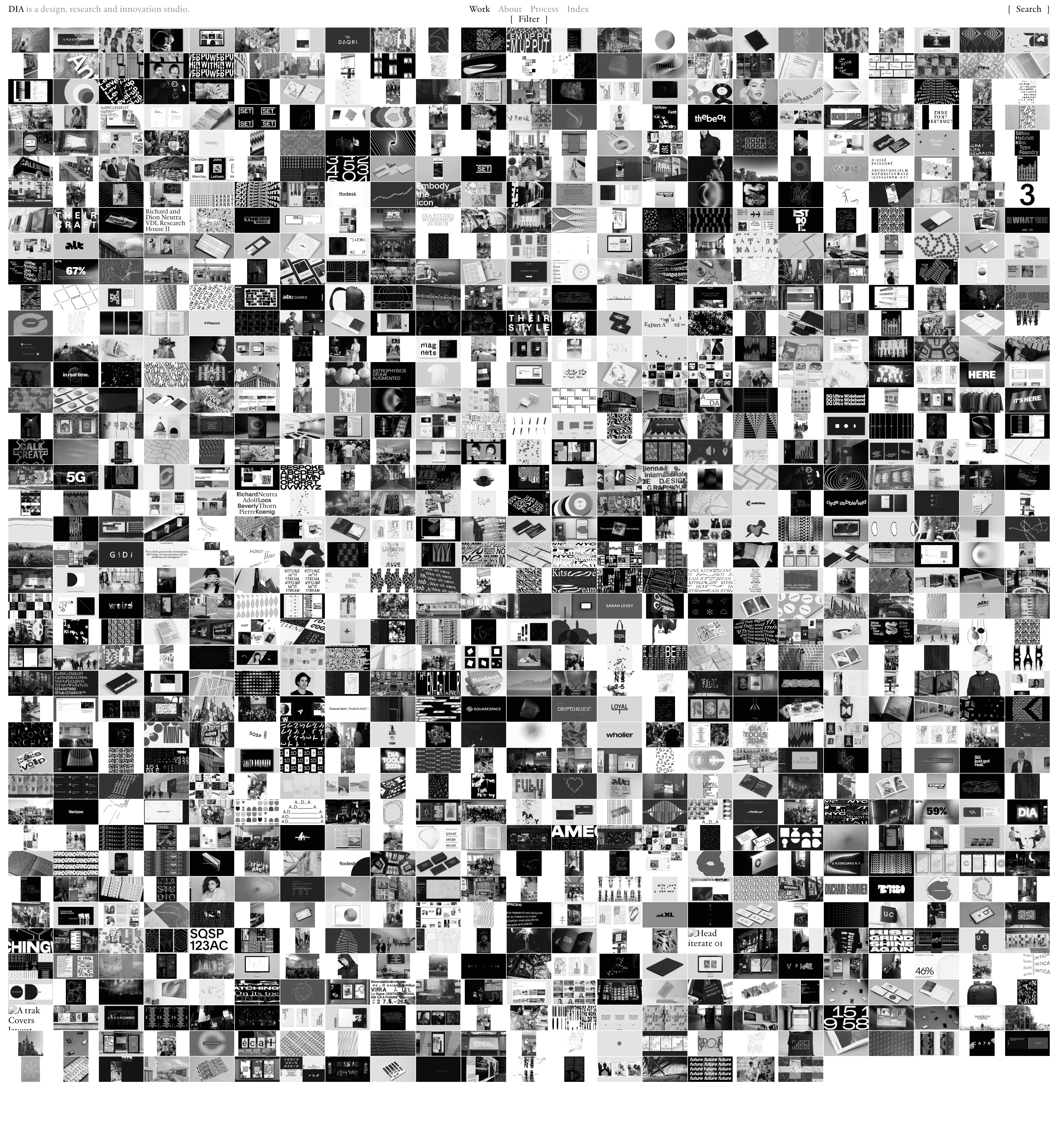 DIA Studio — 기타 포트폴리오 웹사이트 디자인 레퍼런스 스크린샷 1