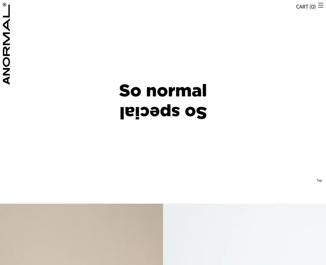 A NORMAL — 라이프스타일 쇼핑몰 웹사이트 디자인 레퍼런스