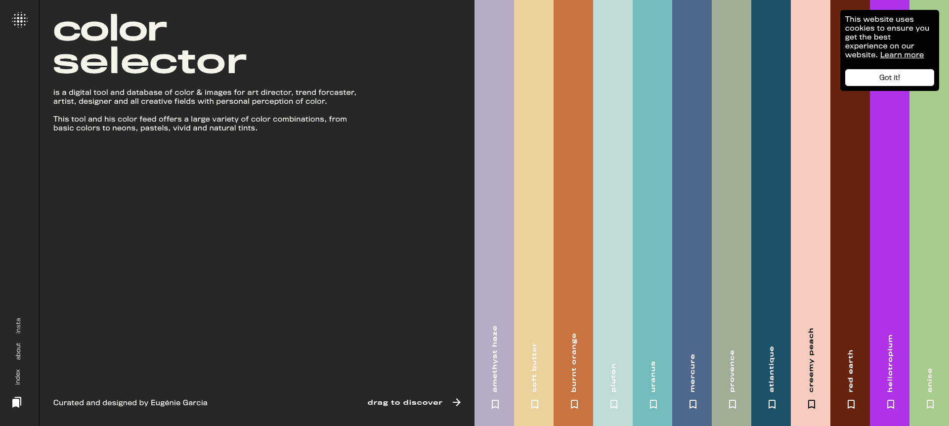 Color Selector — 기타 랜딩페이지 웹사이트 디자인 레퍼런스 스크린샷 1