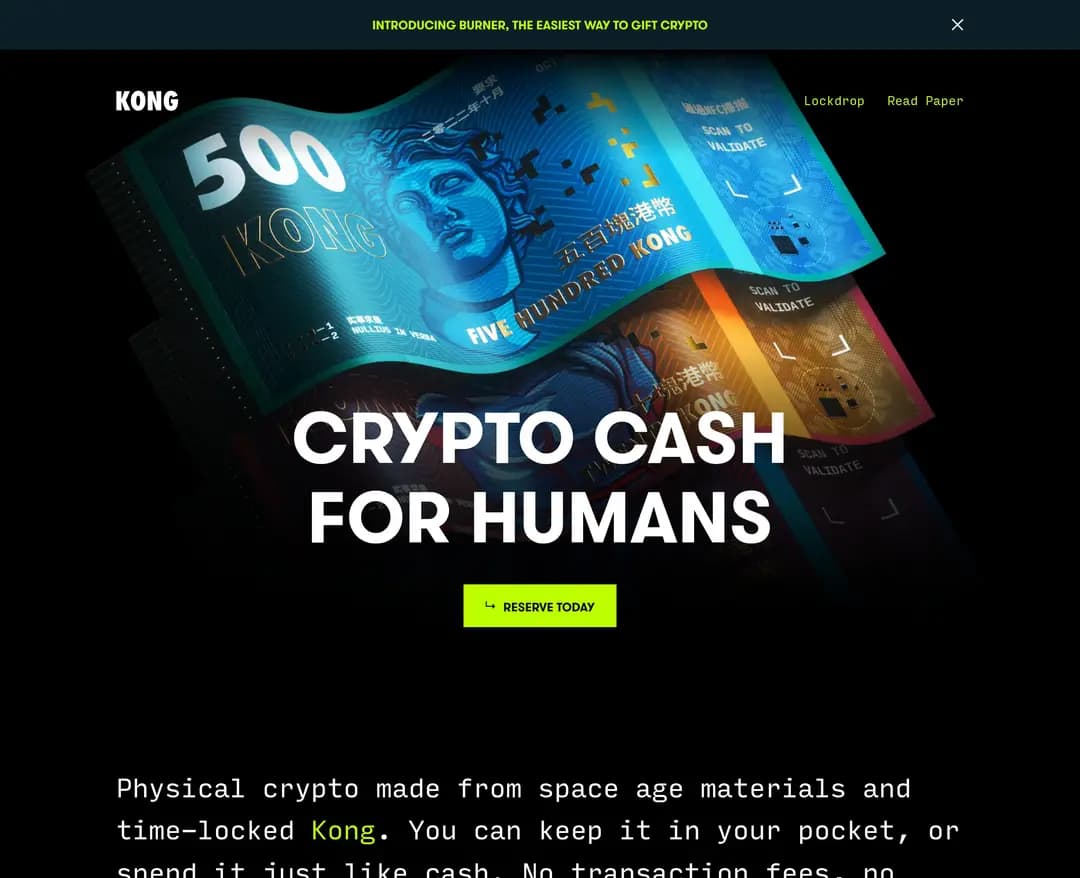 Kong — 금융/부동산 랜딩페이지 웹사이트 디자인 레퍼런스