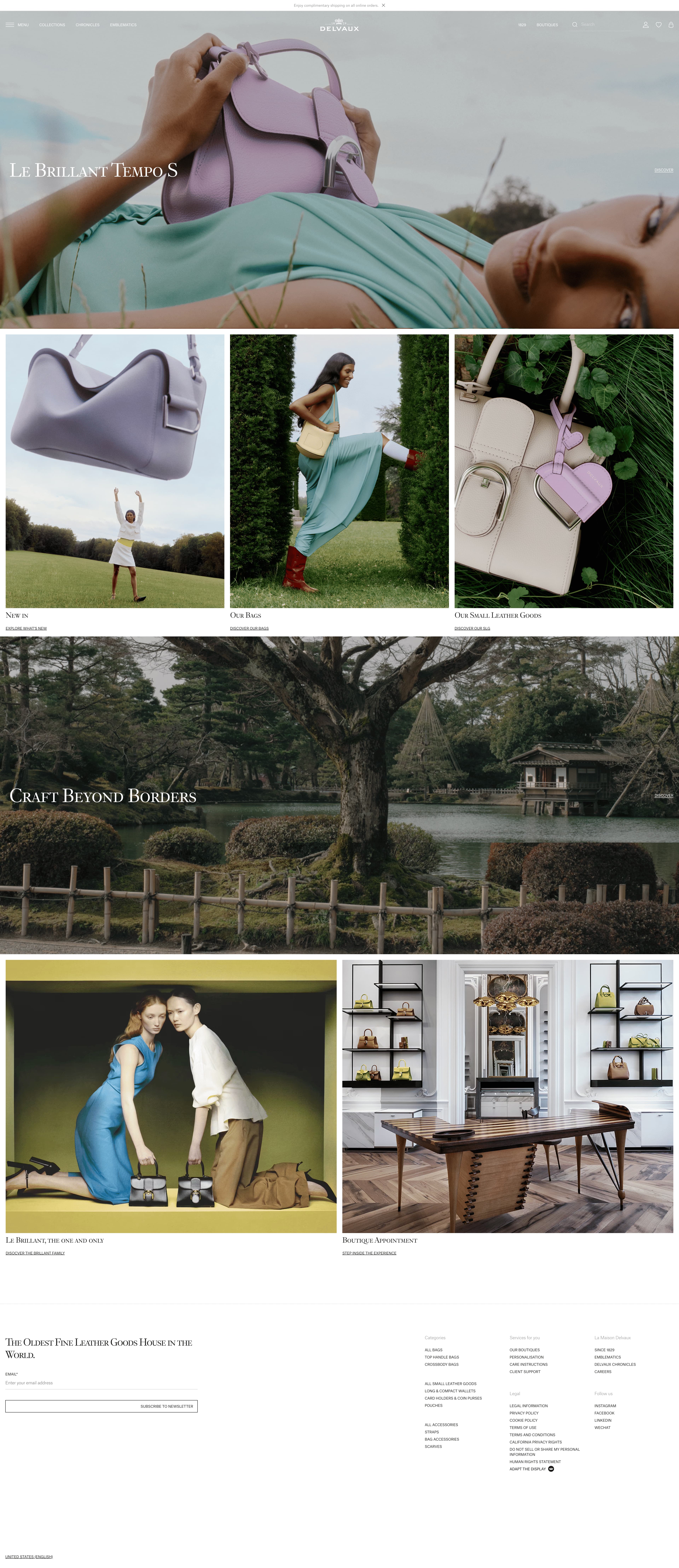Delvaux — 패션 쇼핑몰 웹사이트 디자인 레퍼런스 스크린샷 1
