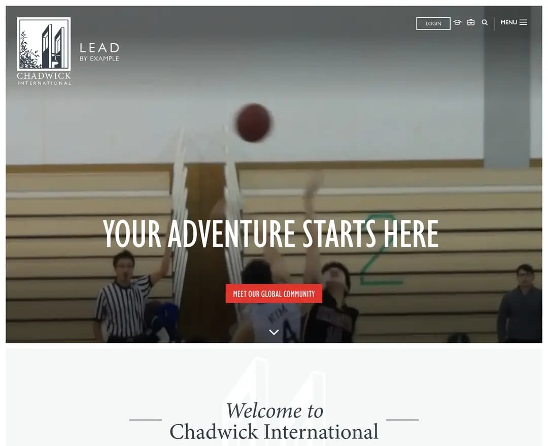 Chadwick International — 교육 소개 웹사이트 디자인 레퍼런스