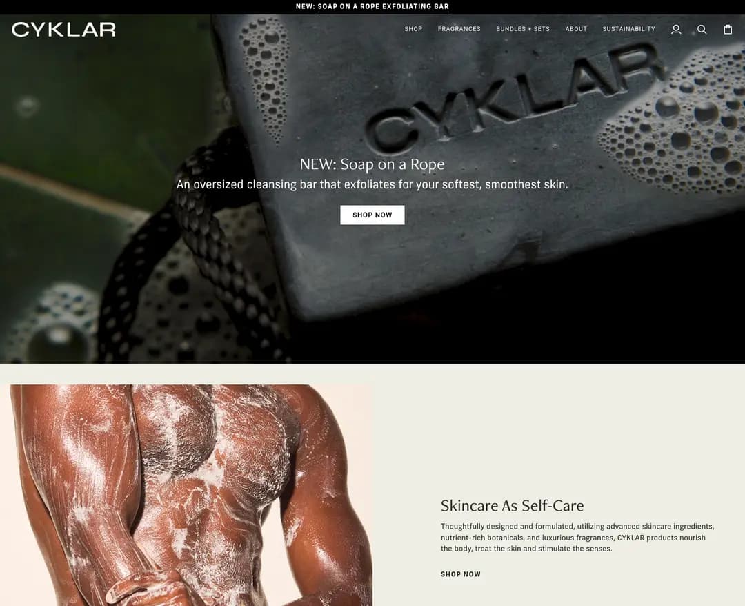 CYKLAR — 화장품 쇼핑몰 웹사이트 디자인 레퍼런스