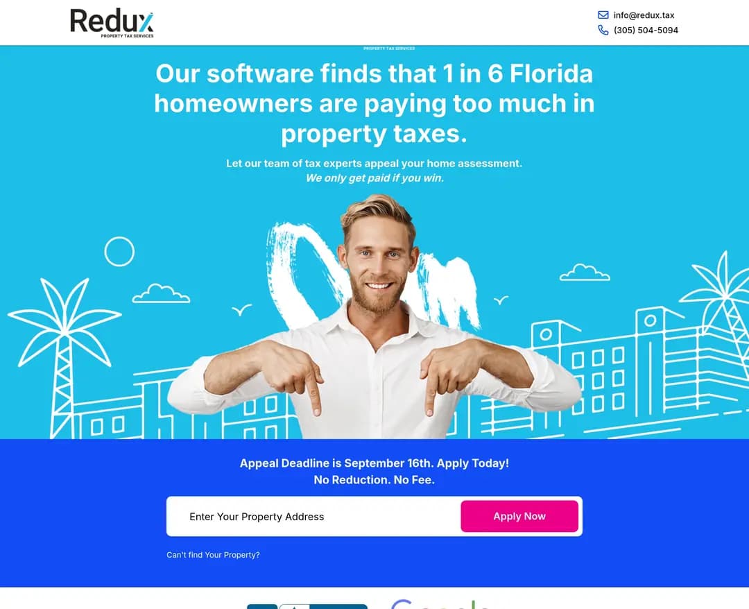 Redux — 금융/부동산 랜딩페이지 웹사이트 디자인 레퍼런스