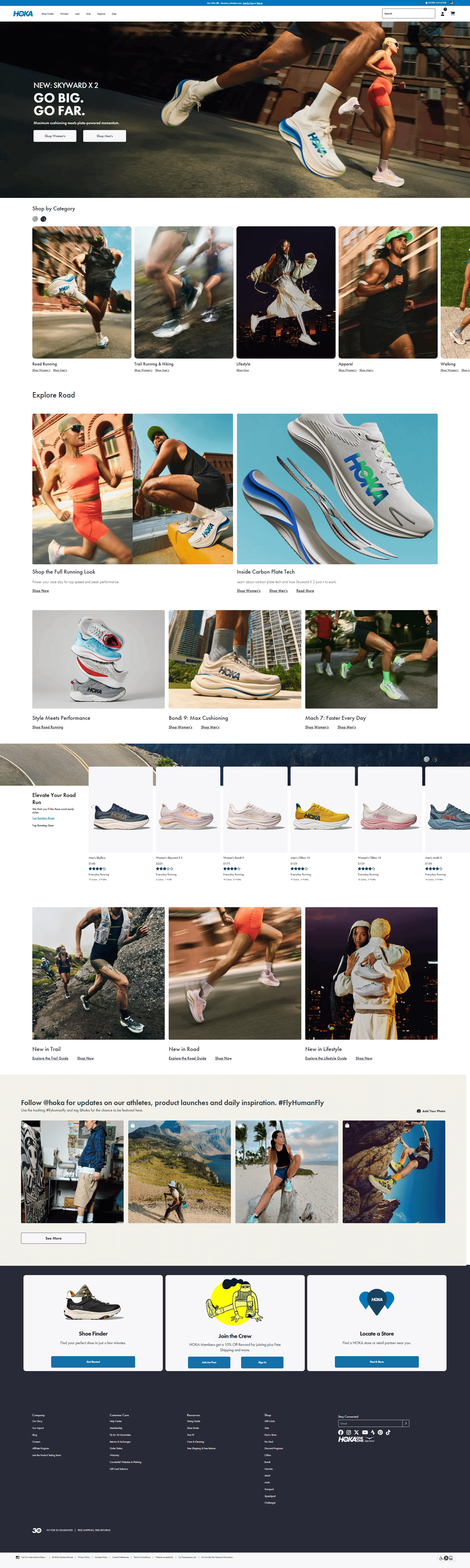Hoka — 패션 쇼핑몰 웹사이트 디자인 레퍼런스 스크린샷 1