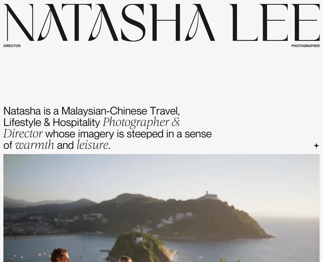 Natasha Lee — 라이프스타일 포트폴리오 웹사이트 디자인 레퍼런스