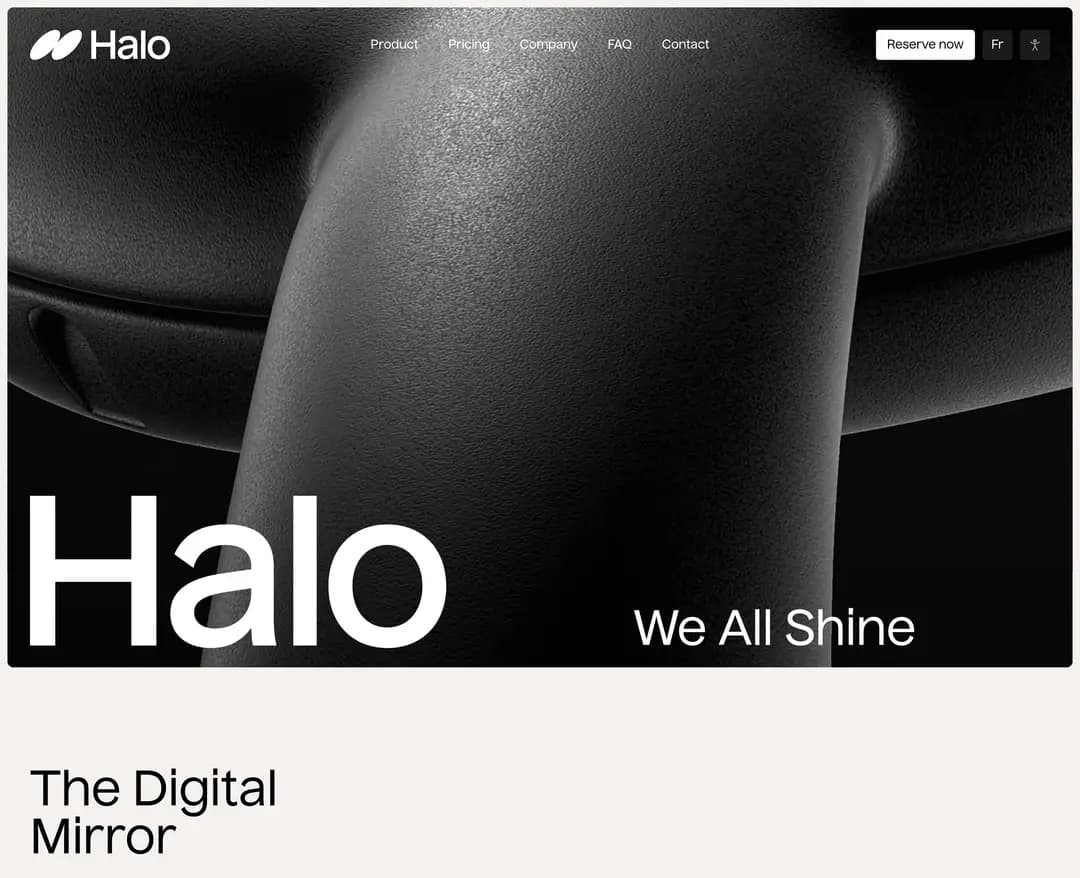 Halo Dental Technologies — 병원/의료 소개 웹사이트 디자인 레퍼런스