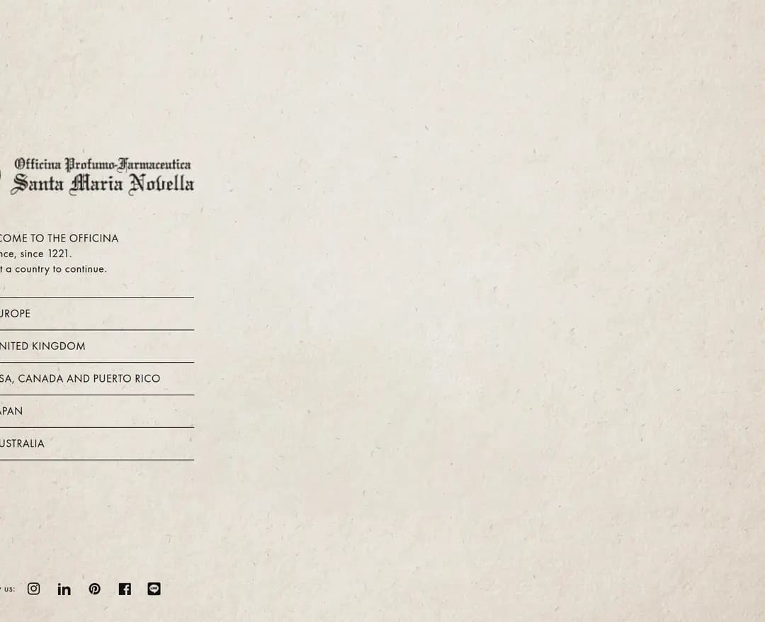 산타 마리아 노벨라 | Santa Maria Novella — 화장품 쇼핑몰 웹사이트 디자인 레퍼런스