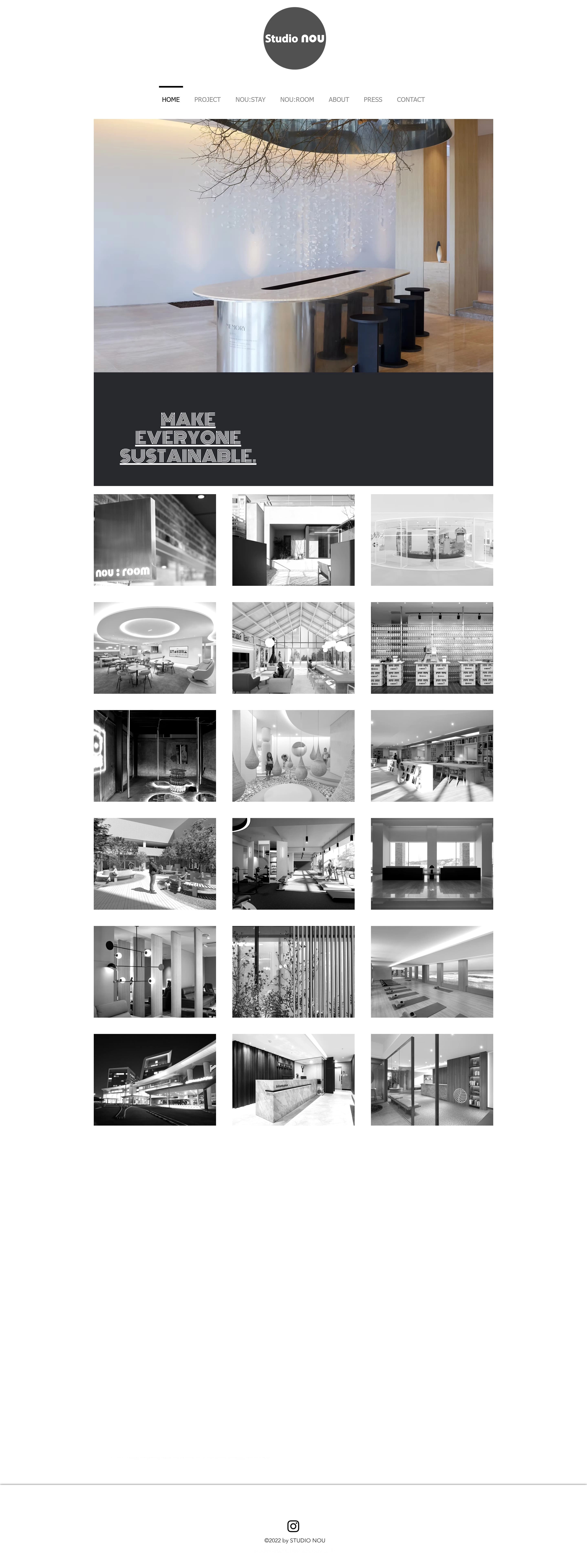 STUDIO NOU — 인테리어/가구 포트폴리오 웹사이트 디자인 레퍼런스