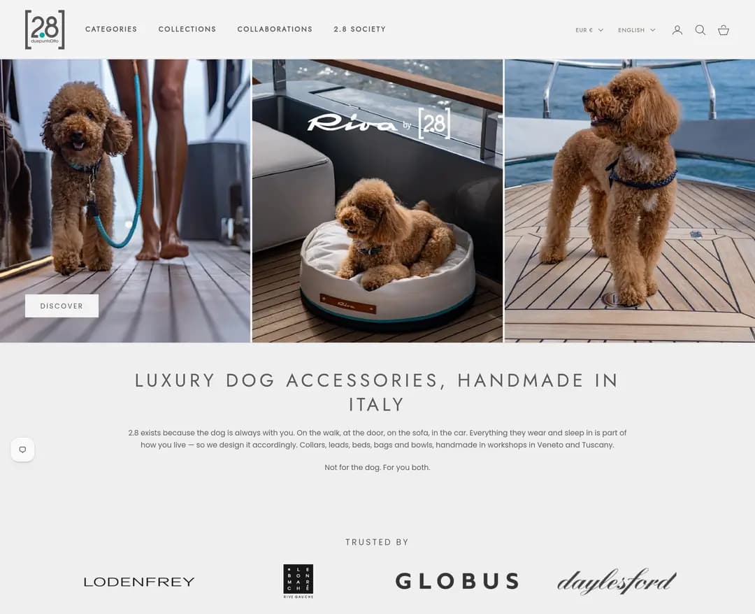 2.8 Design for Dogs — 반려동물 쇼핑몰 웹사이트 디자인 레퍼런스