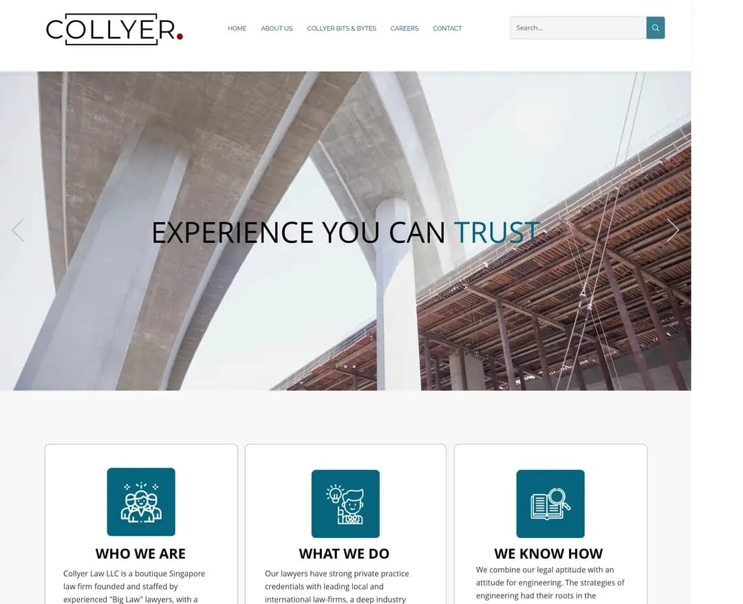 Collyer Law LLC — 법률/세무 소개 웹사이트 디자인 레퍼런스