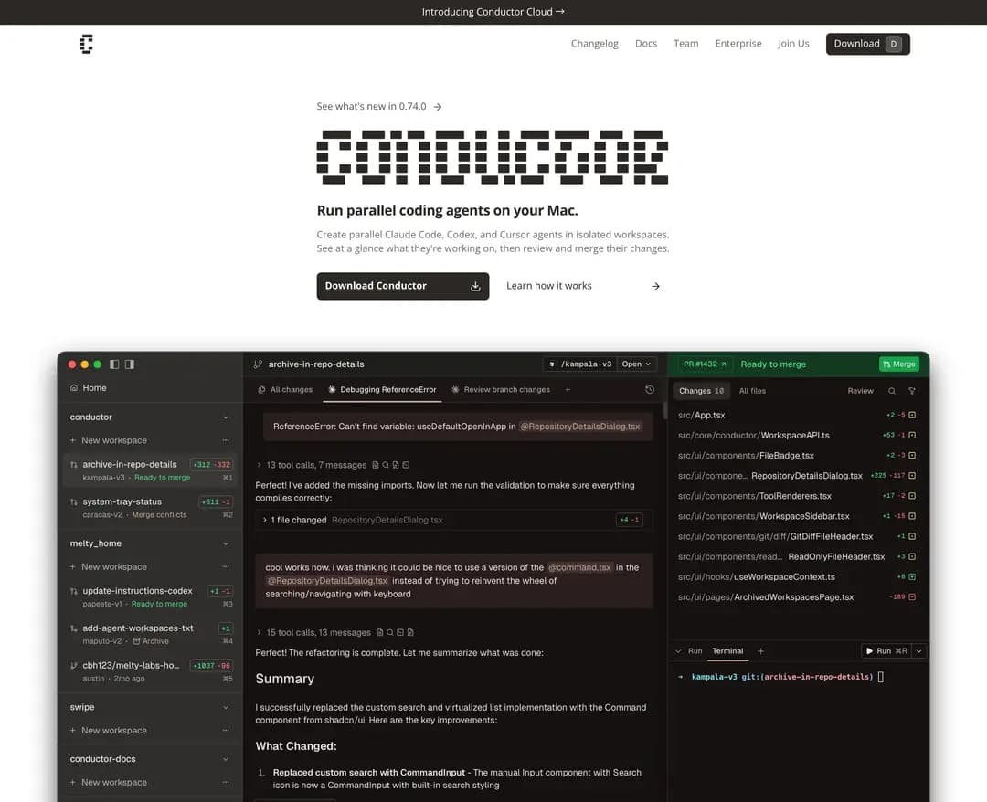 Conductor — IT/스타트업 플랫폼 웹사이트 디자인 레퍼런스