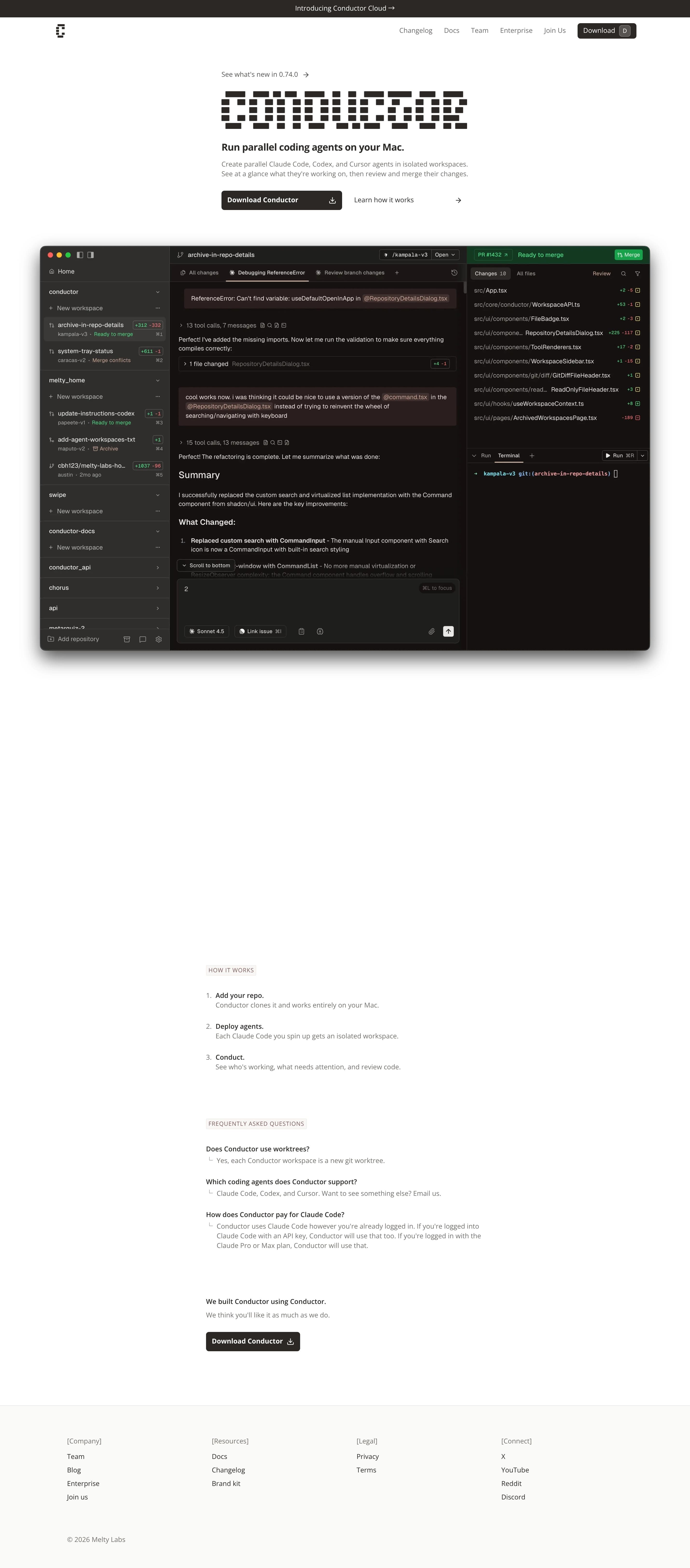 Conductor — IT/스타트업 플랫폼/서비스 웹사이트 디자인 레퍼런스