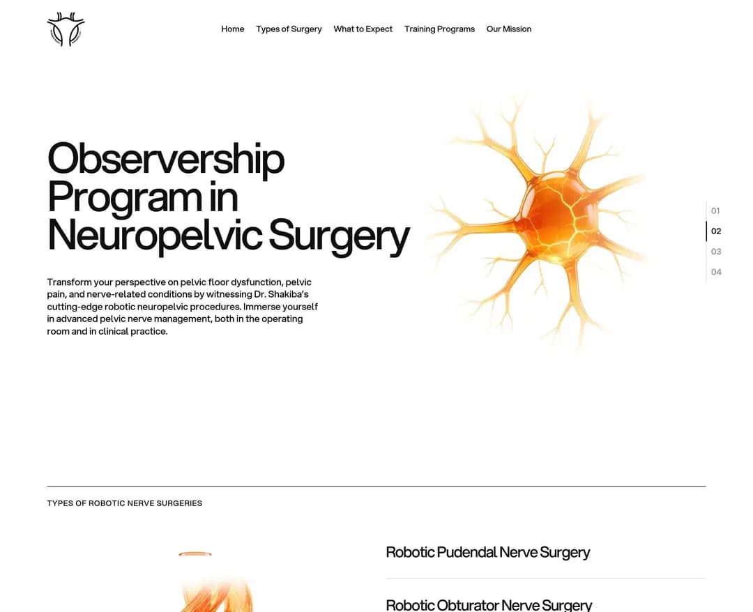 Pelvic Neuro Surgery — 병원/의료 브랜드/기업 웹사이트 디자인 레퍼런스