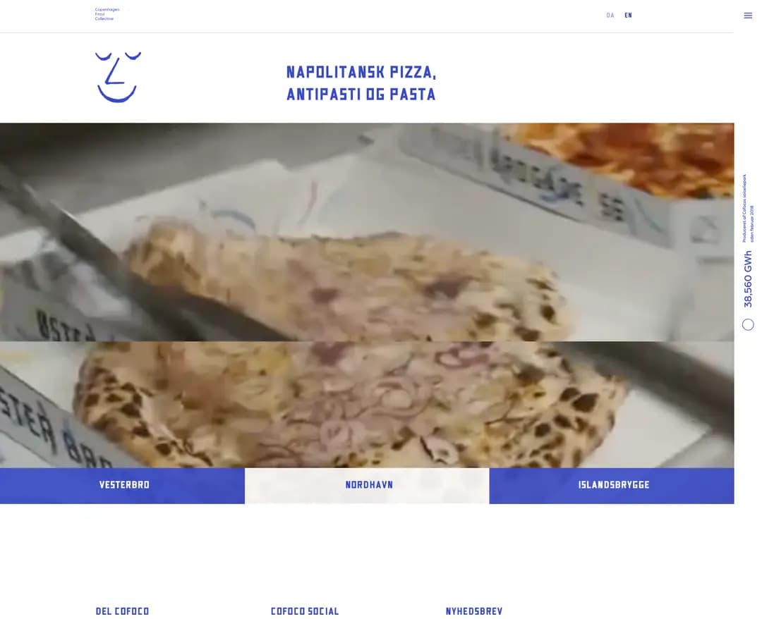 Corsa Pizza — 카페/음식 랜딩페이지 웹사이트 디자인 레퍼런스
