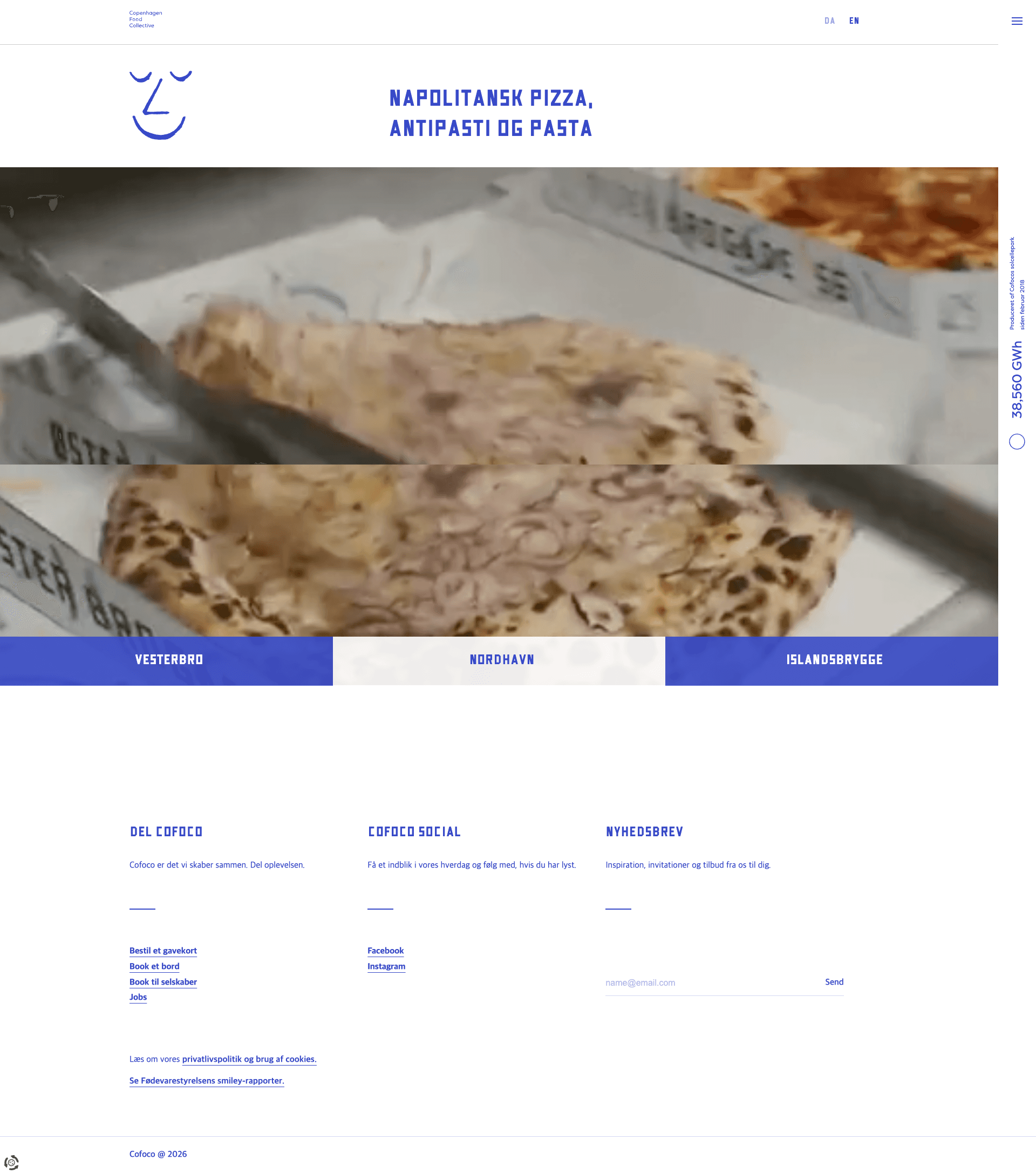 Corsa Pizza — 카페/음식 랜딩페이지 웹사이트 디자인 레퍼런스 스크린샷 1