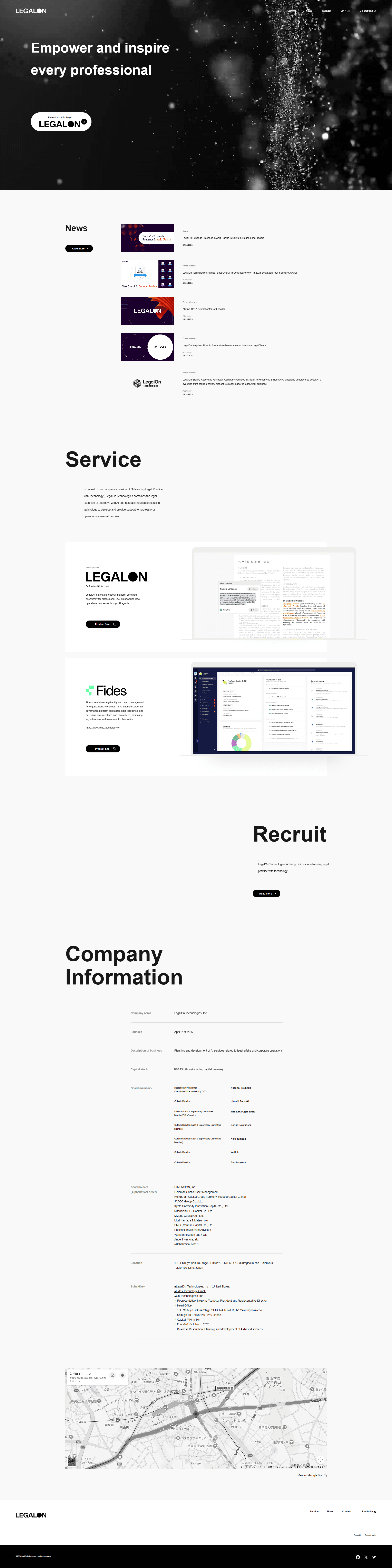 LegalOn Technologies, Inc. - Advancing Legal Practice with Technology — 법률/법무 브랜드/기업 웹사이트 디자인 레퍼런스 스크린샷 1