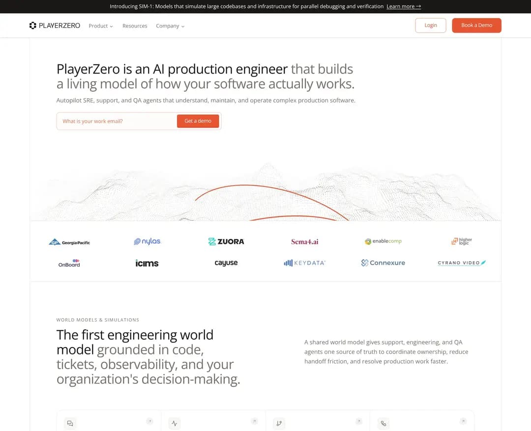 PlayerZero — IT/스타트업 플랫폼 웹사이트 디자인 레퍼런스