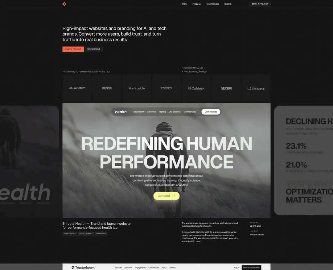 Hey Kuba — IT/스타트업 포트폴리오 웹사이트 디자인 레퍼런스
