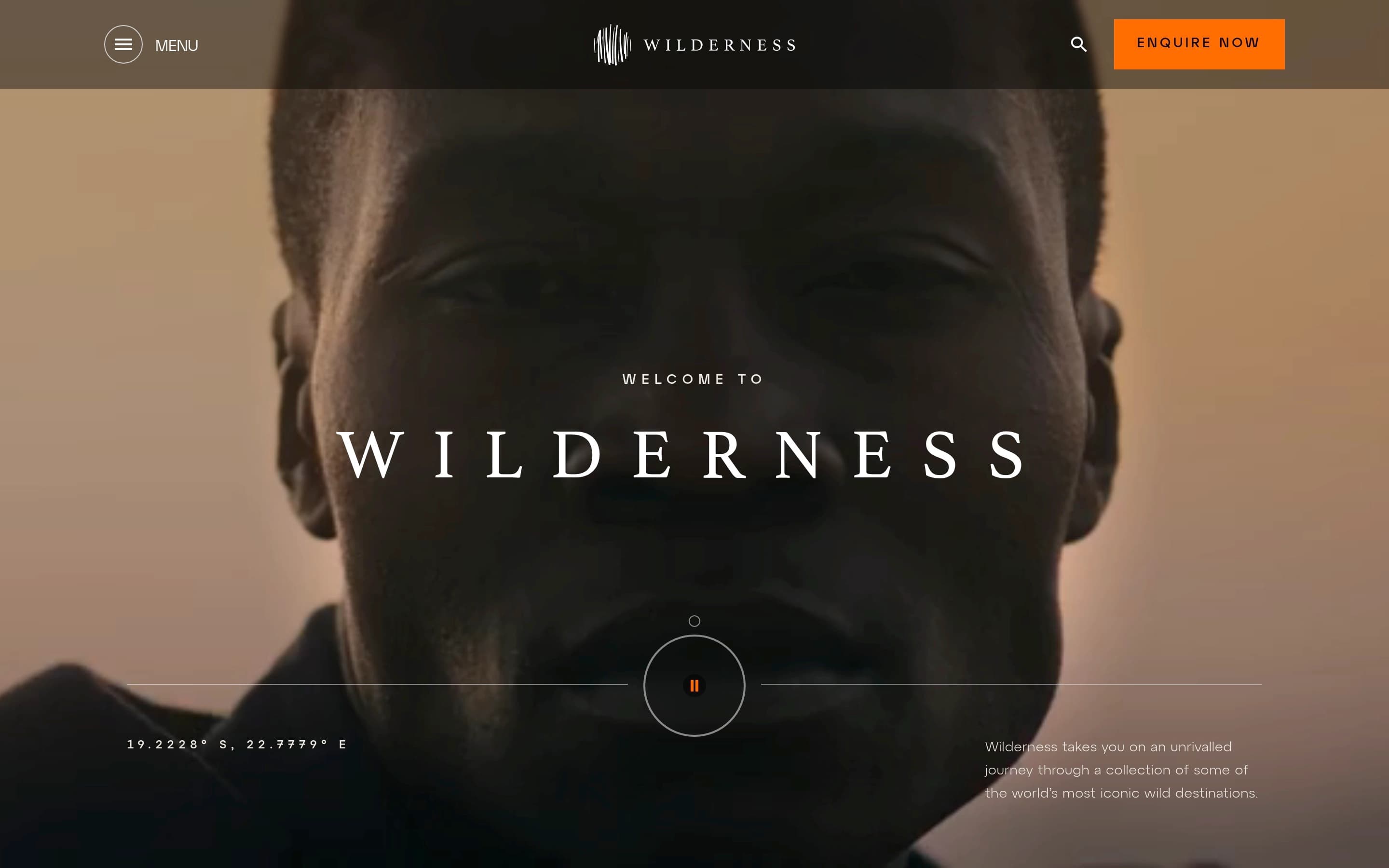Wilderness — 여행/호텔 랜딩페이지 웹사이트 디자인 레퍼런스