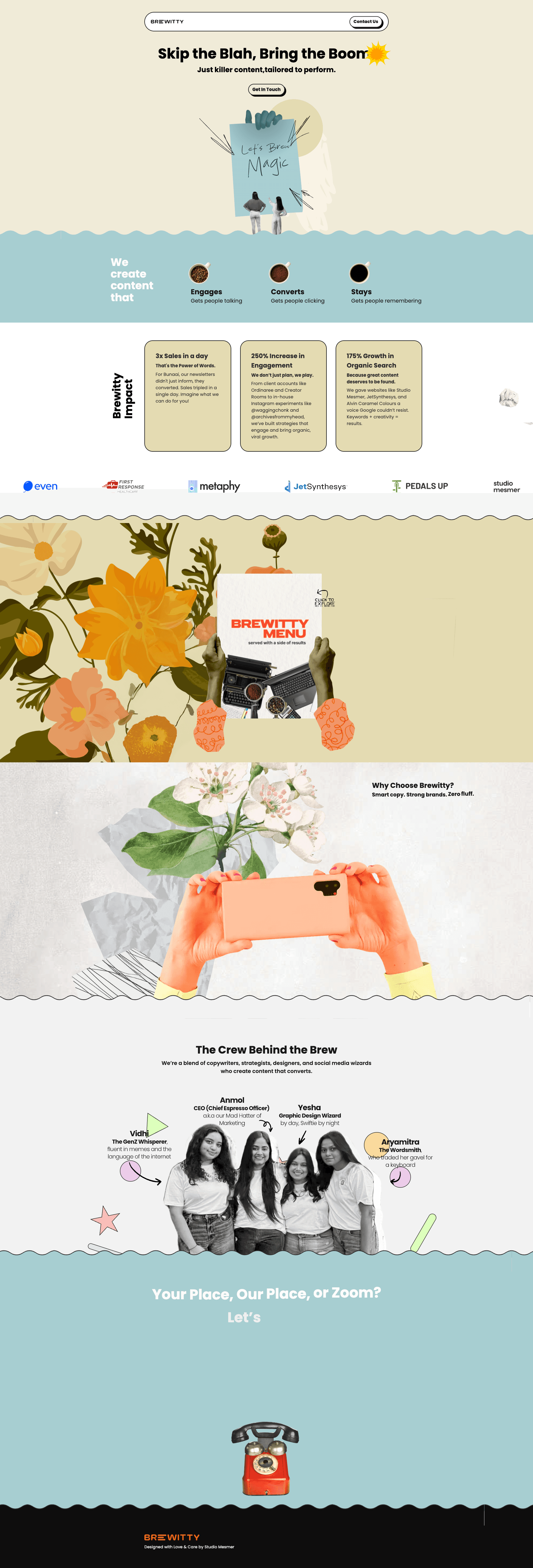 Brewitty — IT/스타트업 랜딩페이지 웹사이트 디자인 레퍼런스 스크린샷 1