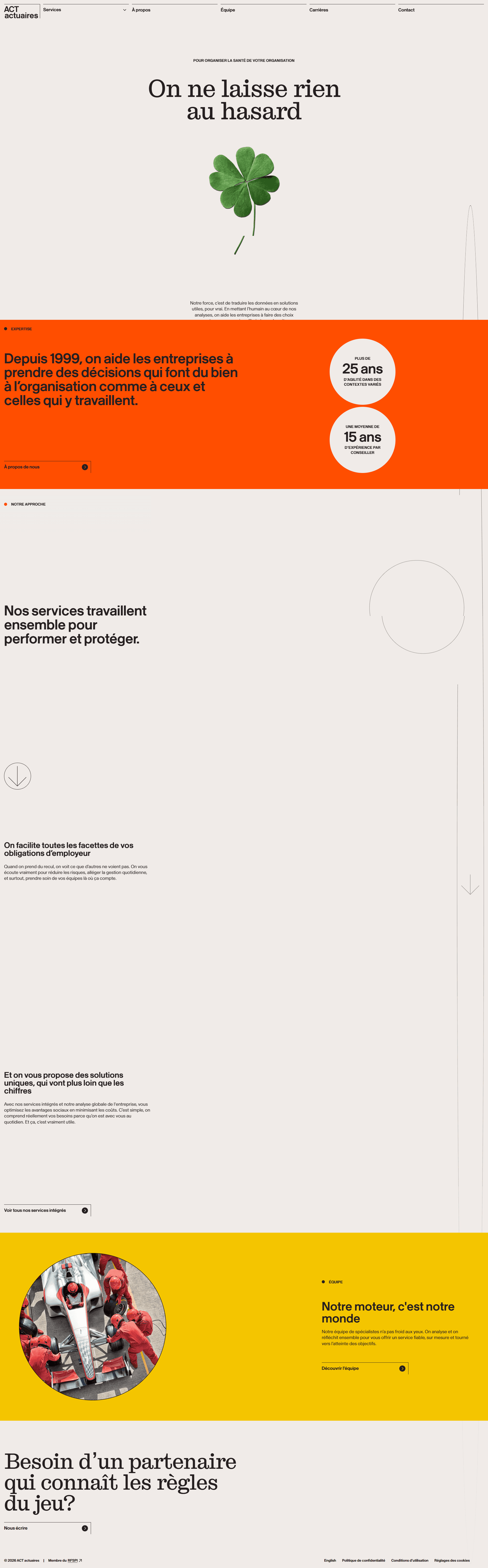 Pour le bien-être des organisations — 금융/부동산 소개 웹사이트 디자인 레퍼런스 스크린샷 1