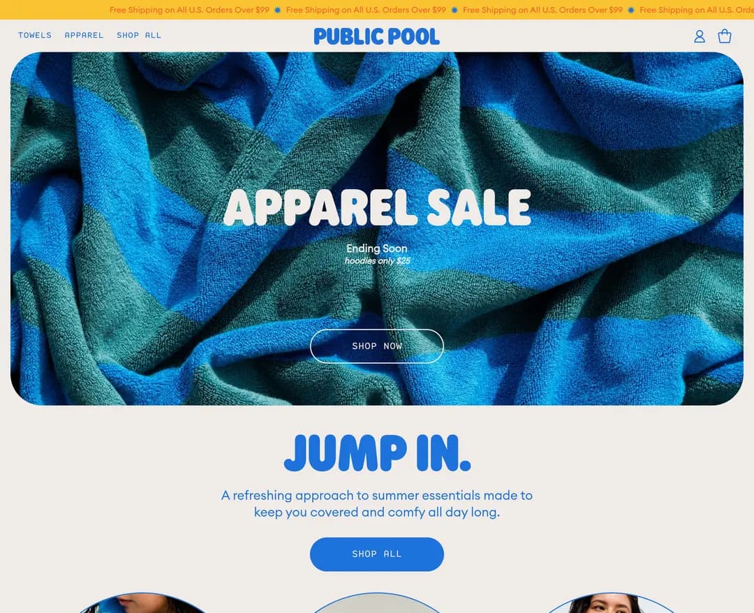 Public Pool™ — 패션 쇼핑몰 웹사이트 디자인 레퍼런스